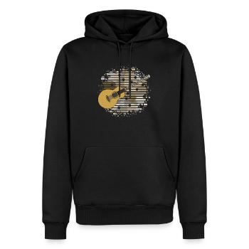 Gitarre - Männer Premium Bio Hoodie - Schwarz - Vorne - Nico (187cm)