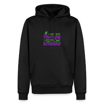 I don’t Need Therapy I Just Need To Go To Scotland - Männer Premium Bio Hoodie - Schwarz - Vorne - Nico (187cm)