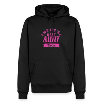 Zwillinge World's Best Aunt Of Twins Geschenkidee - Männer Premium Bio Hoodie - Schwarz - Vorne - Nico (187cm)