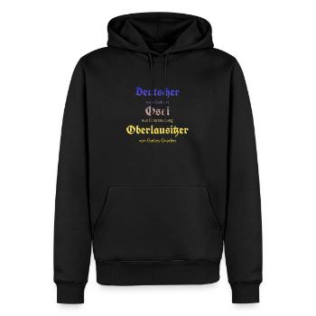 Oberlausitzer - Männer Premium Bio Hoodie - Schwarz - Vorne - Nico (187cm)