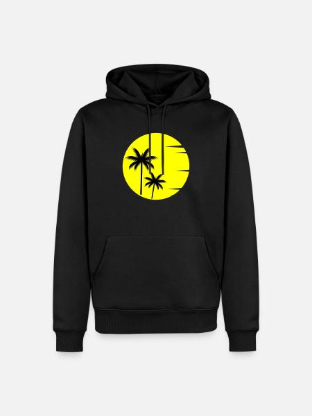 Sunset - Men’s Premium Organic Hoodie - black