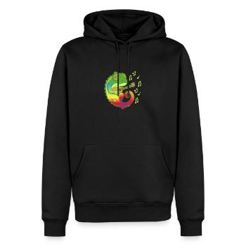 Musique Chameleon Joue Guitare Amateur de Musique Poison - Sweat à capuche Premium bio Homme - noir - Devant - Nico (187cm)