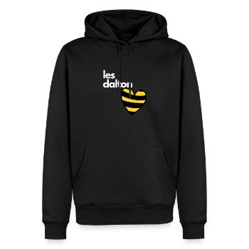COLLECTION DALTON - Sweat à capuche Premium bio Homme - noir - Devant - Nico (187cm)