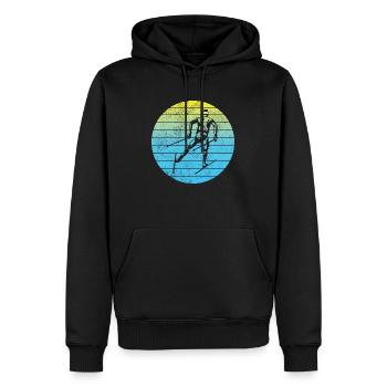 Ski fahren Retro Skifahrer Skier Vintage Skifahren - Männer Premium Bio Hoodie - Schwarz - Vorne - Nico (187cm)