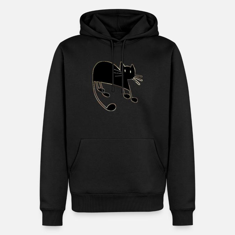 Katze - Männer Premium Bio Hoodie - Schwarz