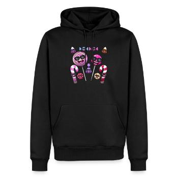 Coole bunte harte Süßigkeiten - Männer Premium Bio Hoodie - Schwarz - Vorne - Nico (187cm)