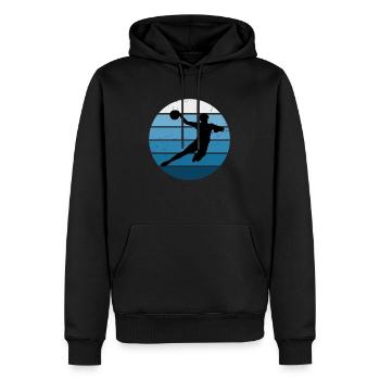 Handballer Handball Kinder Handballspieler Herren - Männer Premium Bio Hoodie - Schwarz - Vorne - Nico (187cm)