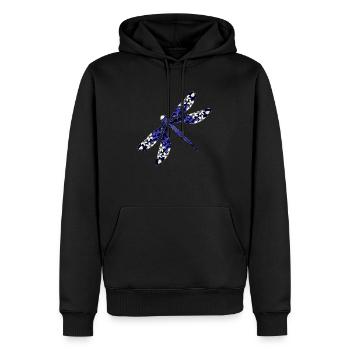 Libellule - Sweat à capuche Premium bio Homme - noir - Devant - Nico (187cm)