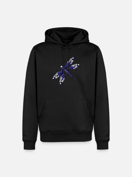 Libellule - Sweat à capuche Premium bio Homme - noir