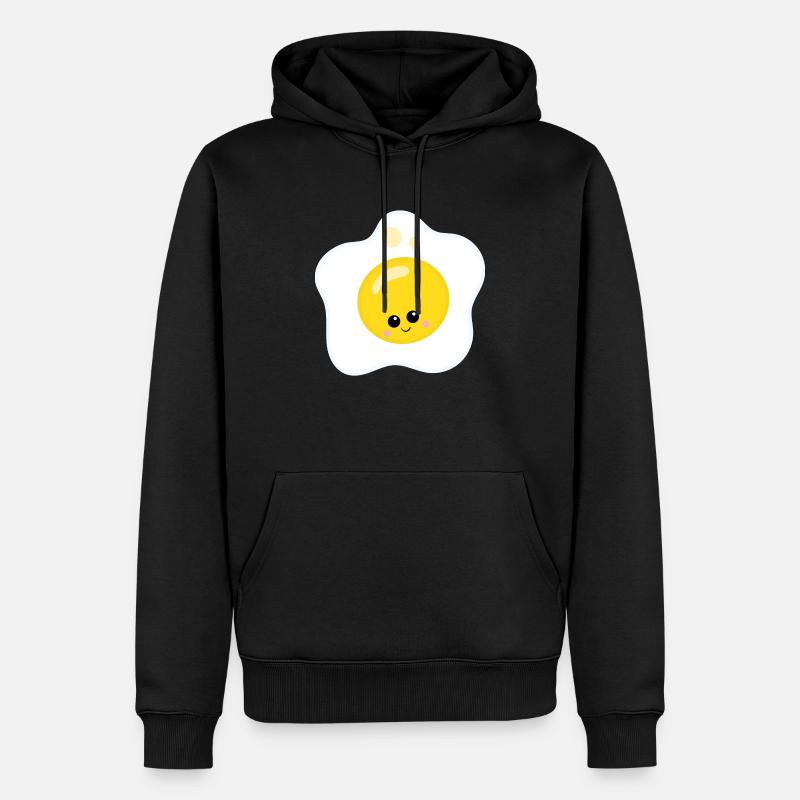 Oeuf au plat - Sweat à capuche Premium bio Homme - noir