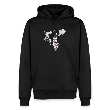 Marijuana Caractère conjoint Fumer un joint - Sweat à capuche Premium bio Homme - noir - Devant - Nico (187cm)