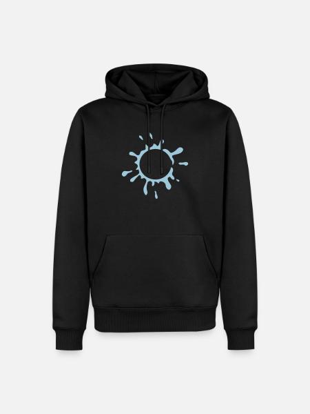 Bursting Soap Bubble Design - Men’s Premium Organic Hoodie - black