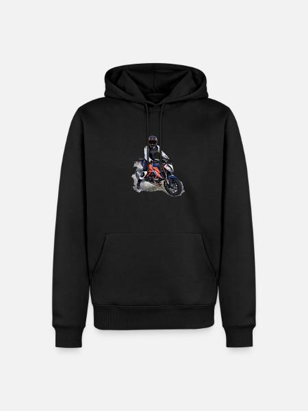 Poster Motorcyclist - Men’s Premium Organic Hoodie - black