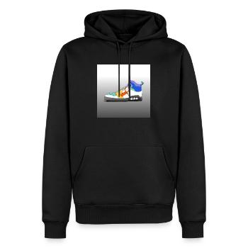Sneakers - NFT Design - Men’s Premium Organic Hoodie - black - Front - Nico (187cm)