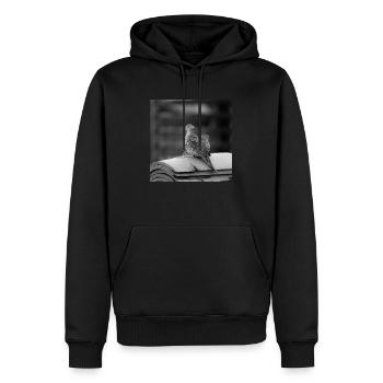 birds - Men’s Premium Organic Hoodie - black - Front - Nico (187cm)