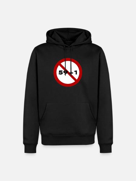 No 59+1 - Men’s Premium Organic Hoodie - black