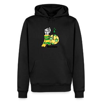 Football Nantes - Sweat à capuche Premium bio Homme - noir - Devant - Nico (187cm)