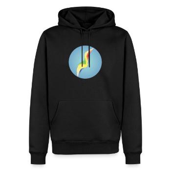 Glasmurmel - nostalgisch Retro - Männer Premium Bio Hoodie - Schwarz - Vorne - Nico (187cm)