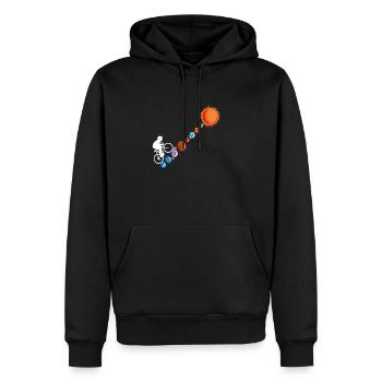 vélo au soleil cyclisme Sauver l’environnement de la planète - Sweat à capuche Premium bio Homme - noir - Devant - Nico (187cm)