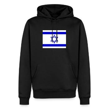Israelische Flagge - Männer Premium Bio Hoodie - Schwarz - Vorne - Nico (187cm)