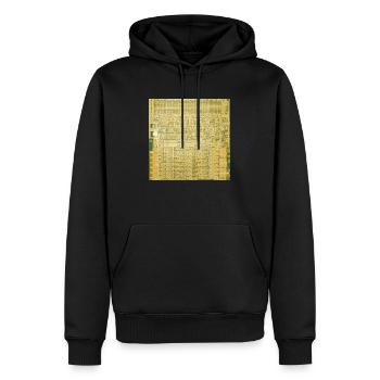 MOS 6502 - Männer Premium Bio Hoodie - Schwarz - Vorne - Nico (187cm)