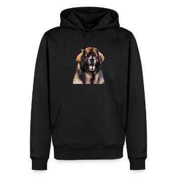 Leonberg 2 - Männer Premium Bio Hoodie - Schwarz - Vorne - Nico (187cm)