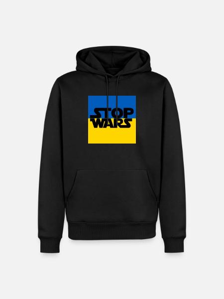 Ukraine - Männer Premium Bio Hoodie - Schwarz