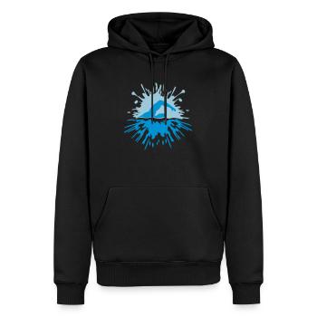 Klecks Sport Nageur - Sweat à capuche Premium bio Homme - noir - Devant - Nico (187cm)