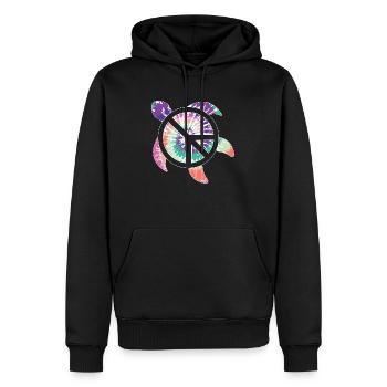 Peace Turtle - Men’s Premium Organic Hoodie - black - Front - Nico (187cm)