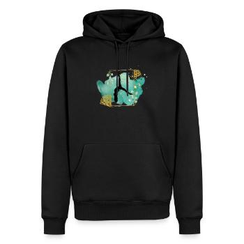 Cerceau aérien - Sweat à capuche Premium bio Homme - noir - Devant - Nico (187cm)