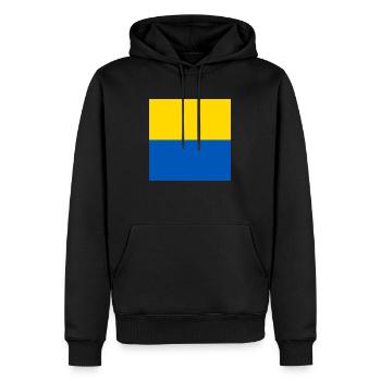 Ukraine Colors Flag National Colors Yellow Blue Flag - Men’s Premium Organic Hoodie - black - Front - Nico (187cm)