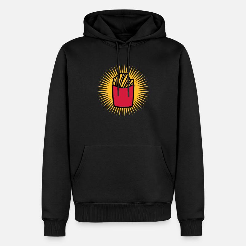 Frites de Français de sablage - Sweat à capuche Premium bio Homme - noir