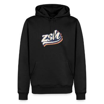 zsh | zshell | Coque Z - Sweat à capuche Premium bio Homme - noir - Devant - Nico (187cm)