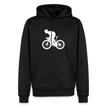 Rennradfahrer Radrennfahrer Radsportler Radprofi - Männer Premium Bio Hoodie - Schwarz - Vorne - Nico (187cm)
