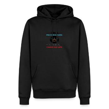 Je suis un étudiant en sciences politiques Je n’ai pas de vie - Sweat à capuche Premium bio Homme - noir - Devant - Nico (187cm)