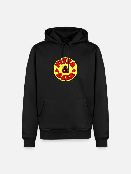 Pizza - Men’s Premium Organic Hoodie - black