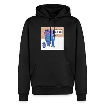 Animaux de conte de fées - Sweat à capuche Premium bio Homme - noir - Devant - Nico (187cm)