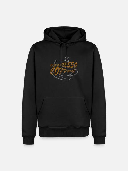 EXPRESSO COFFEE - Sweat à capuche Premium bio Homme - noir