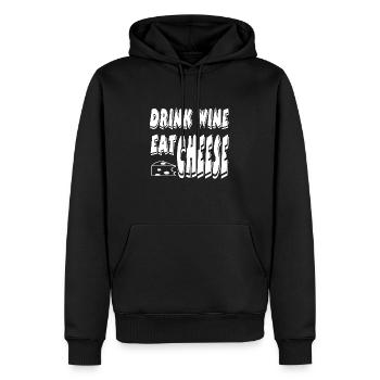 Wein - Männer Premium Bio Hoodie - Schwarz - Vorne - Nico (187cm)