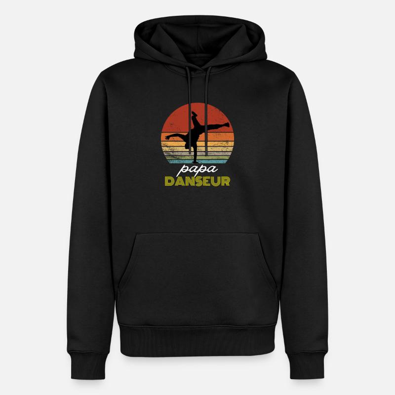 PAPA DANSEUR BREAKDANCE - Sweat à capuche Premium bio Homme - noir