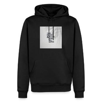 SGN 06 07 2022 1654631477805 Positive vibes - Männer Premium Bio Hoodie - Schwarz - Vorne - Nico (187cm)