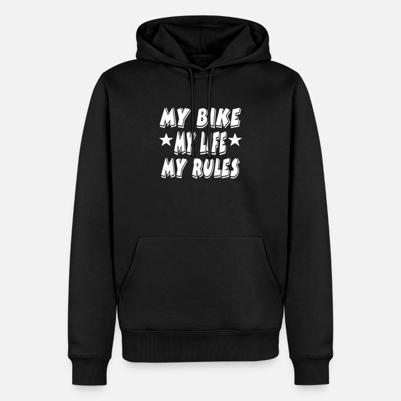 Motorrad - Männer Premium Bio Hoodie - Schwarz