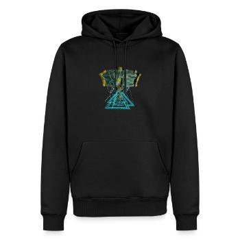 LAST THUNDER - Men’s Premium Organic Hoodie - black - Front - Nico (187cm)