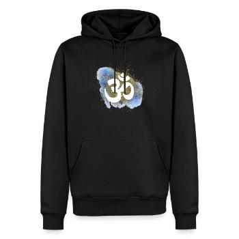 om zeichen gold wasser elemente chakra - Männer Premium Bio Hoodie - Schwarz - Vorne - Nico (187cm)