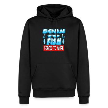 Angeln - Männer Premium Bio Hoodie - Schwarz - Vorne - Nico (187cm)