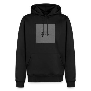 Pinot Noir, Burgund - Männer Premium Bio Hoodie - Schwarz - Vorne - Nico (187cm)