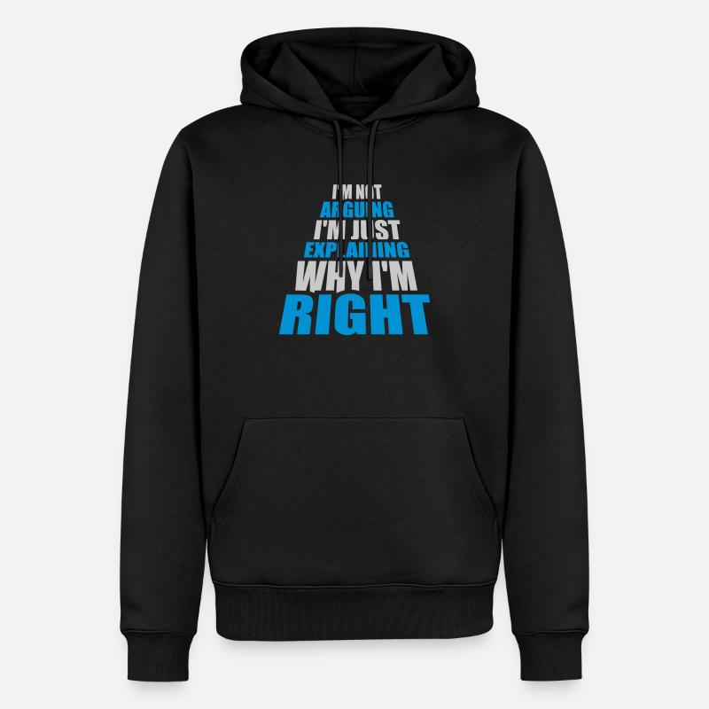 Je ne discute pas - Sweat à capuche Premium bio Homme - noir