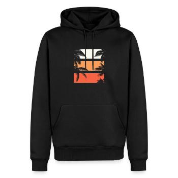Conception de couleurs vives - Sweat à capuche Premium bio Homme - noir - Devant - Nico (187cm)