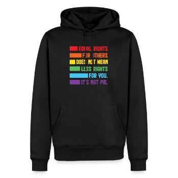 Equal Rights For Others Does Not Mean Less Rights - Männer Premium Bio Hoodie - Schwarz - Vorne - Nico (187cm)