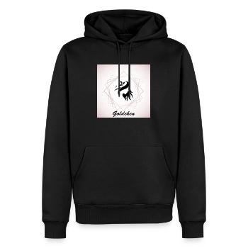 Goldchen Frau - Männer Premium Bio Hoodie - Schwarz - Vorne - Nico (187cm)
